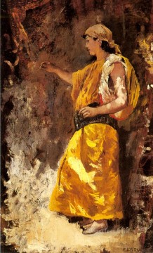 立っているアラブ人女性ペルシア人エジプト人インド人エドウィン・ロード・ウィーク Oil Paintings